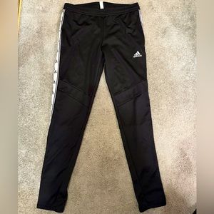 White and Black Adidas Sweatpants! (Small)